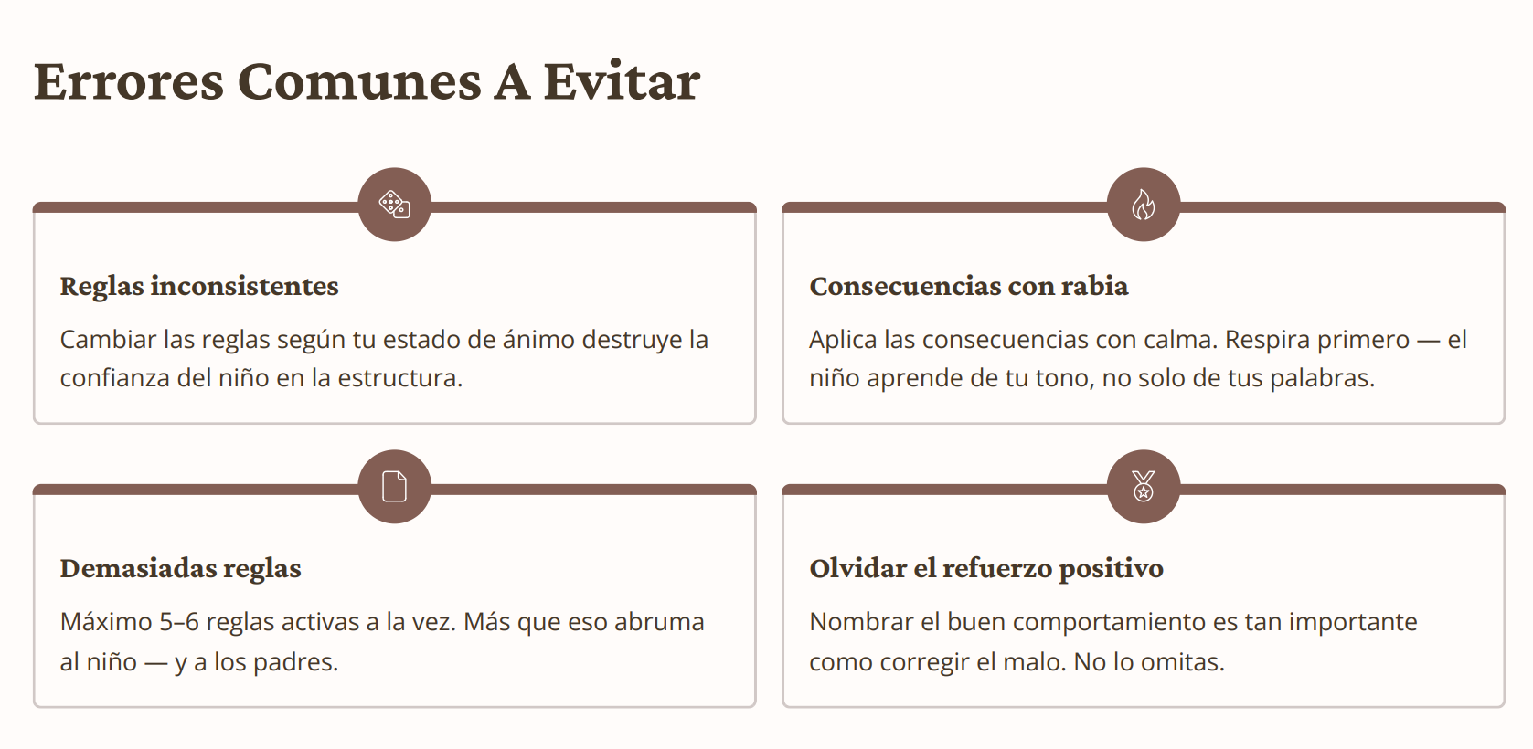 Página del bono Límites Sin Gritos: Errores comunes a evitar